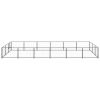 Dog Kennel Black 193.8 ft¬≤ Steel