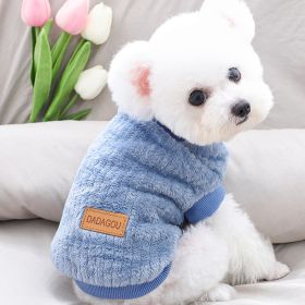 Pet Sweater; Warm Winter Plush Dog Sweater Knitwear Cat Vest; For Small & Medium Dogs (Color: Khaki, size: XL)